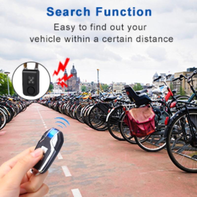 Bike Alarm Code Lock, 1 Set Remote Control Bicycle Alarm, Anti-theft Alarm Security Lock, Cycling Motorcycle 4-digit Password Lock, Bike Attachments