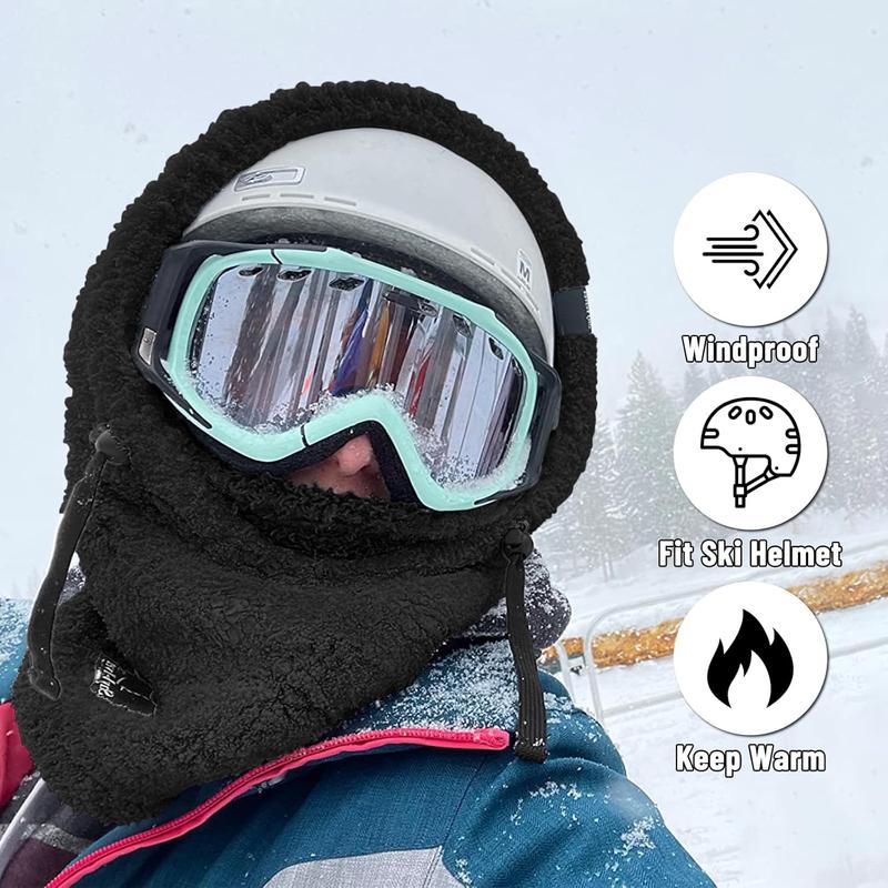 Balaclava Cold Weather Fleece Windproof Ski Mask Winter Breathable Thermal Face Mask Neck Warmer Scarf Helmet Hood