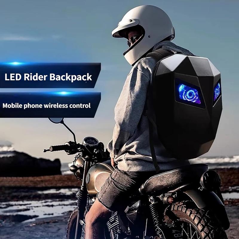 LED Smart backpack Laptop Bag Motorcycle Riding Backpack, LED Knight Backpack Cool Backpack with LED Eyes, Gifts for boyfriend, brother, father，Suitable for outdoor sports, street, parties