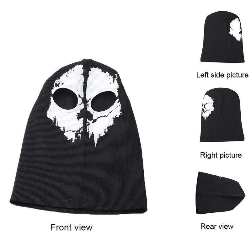 2 Hole Balaclava Halloween Ghost Skull Face Mask Bike Ski Motorcycle Helmet Hood