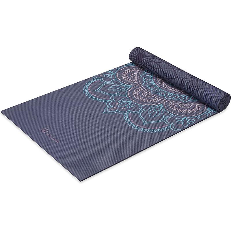 Gaiam Yoga Mat - Premium 6Mm Print Reversible Extra Thick Non Slip Exercise & Fitness Mat for All Types of Yoga, Pilates & Floor Workouts (68