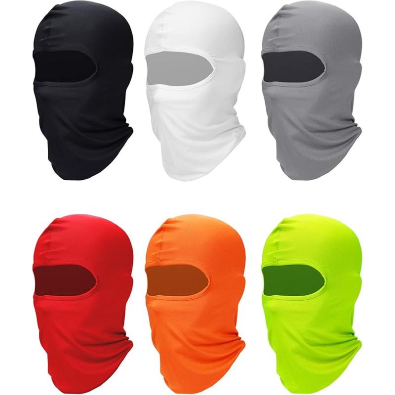 6 Pack Ski Mask Cover Full Face Mask Winter Face Covering Ice Silk UV Protection Balaclava Women Men Outdoor Sports