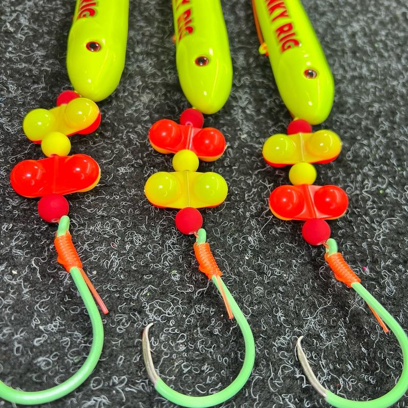 The Official Chunky Rig - 3 Pack - 8 0 glow hooks 