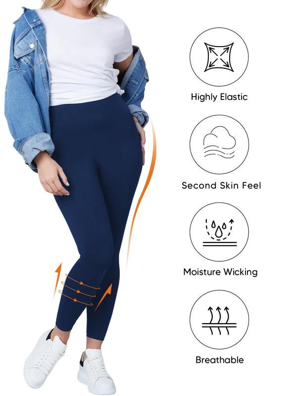 Women's Plain High Waist Tummy Control Butt Lifting Thigh Slimming Shapewear Leggings, High Stretch Seamless Skinny Pants, Women's Shapewear Bottoms for All Seasons