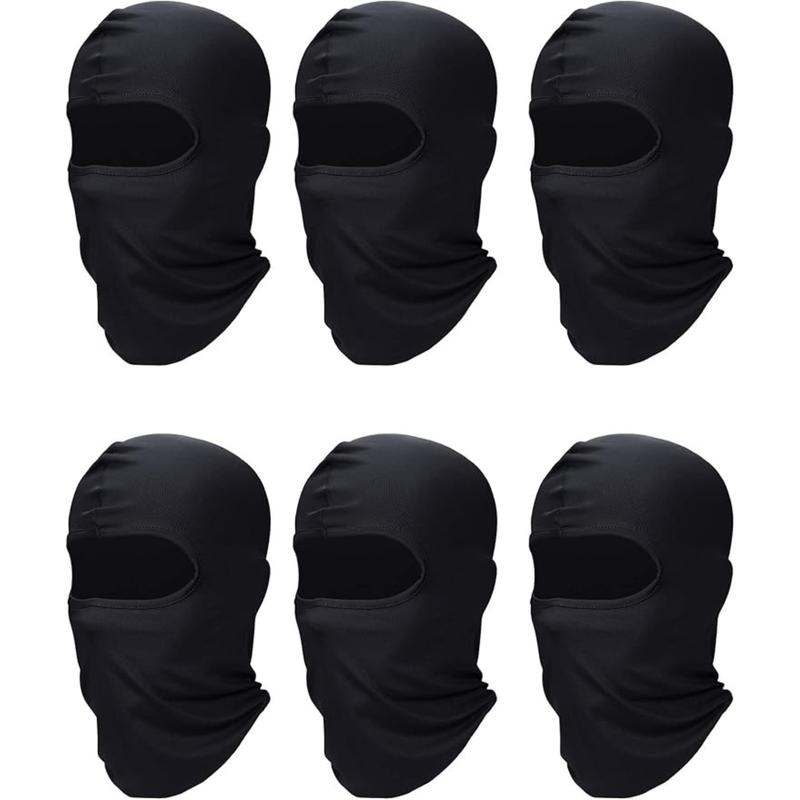 6 Pack Ski Mask Cover Full Face Mask Winter Face Covering Ice Silk UV Protection Balaclava Women Men Outdoor Sports