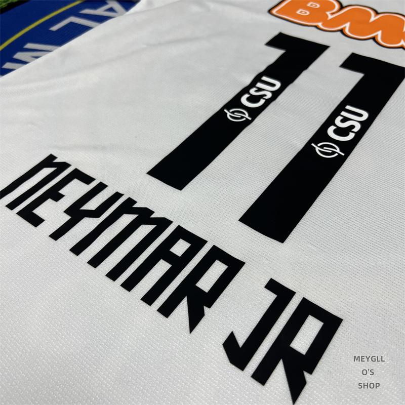 Soccer Jersey Fans Version Home kit Neymar #11 White Short Sleeves