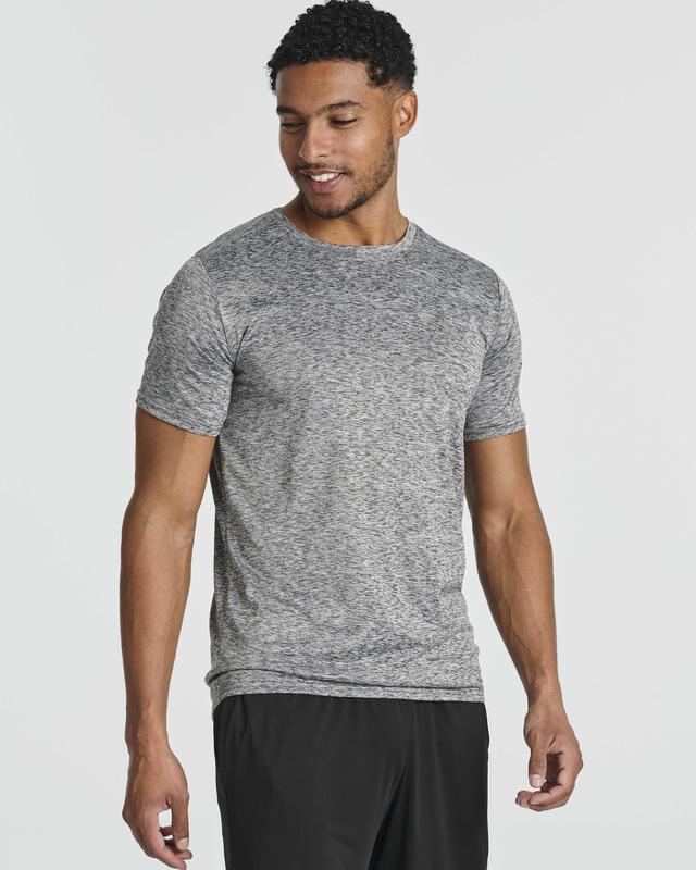 Real Essentials 5 Pack: Men’s Short Sleeve Dry Fit Active Crew Neck T Shirt -  Athletic Running Gym Workout Tee Tops