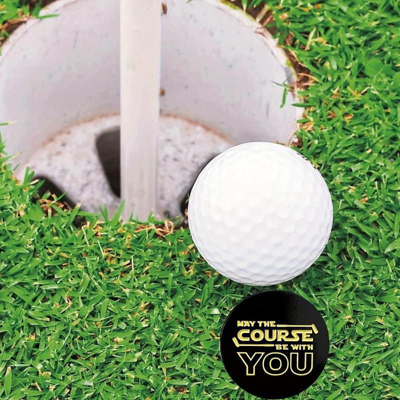 May The Course Be with You Golf Hat Clip, 1 Count Round Golf Hat Marker, Magnetic Golf Cap Marker Gift for Golf Lovers, Christmas Gift