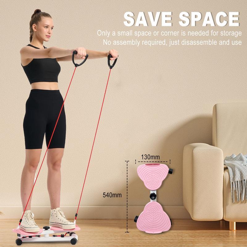 [S27]Slient double pedal double axis rebound belt pull rope rotary waist teisting machine fitness equipment waist twisting disc