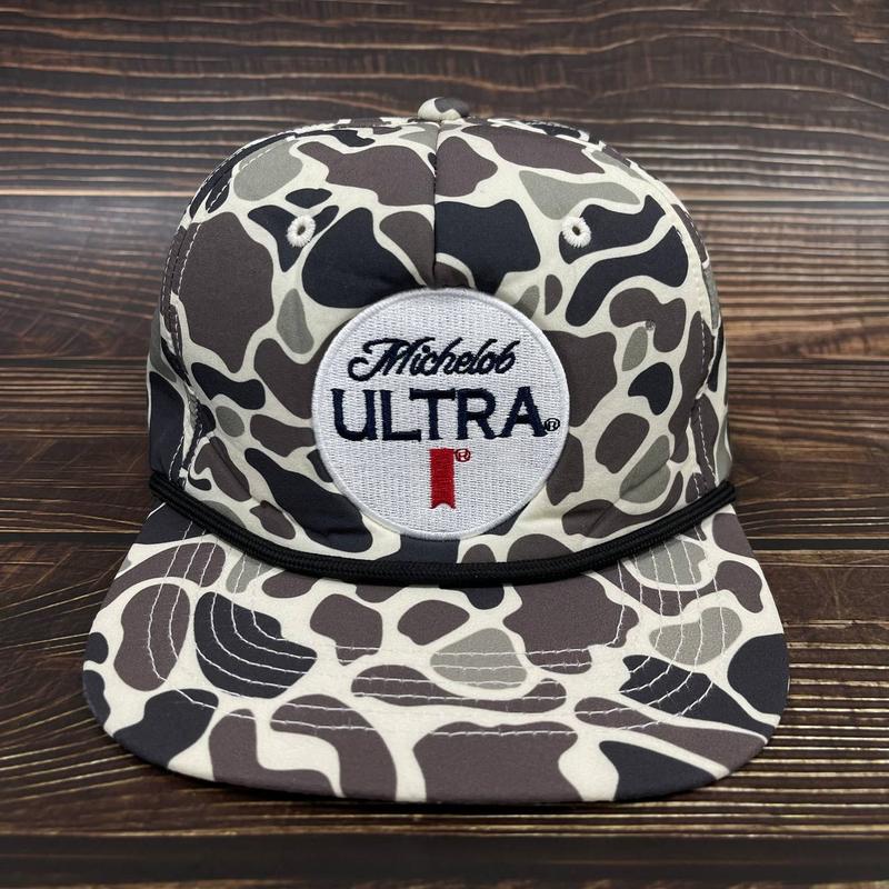 Michelob Ultra Camo Hat - Embroidered Snapback for Duck Hunting, Fishing, Outdoor Hat