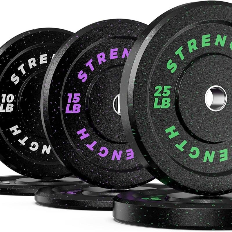 Bumper Plate Olympic Weight Plate High Bounce Bumper Weight Plate with Steel Insert Strength Training Weight Lifting Plate