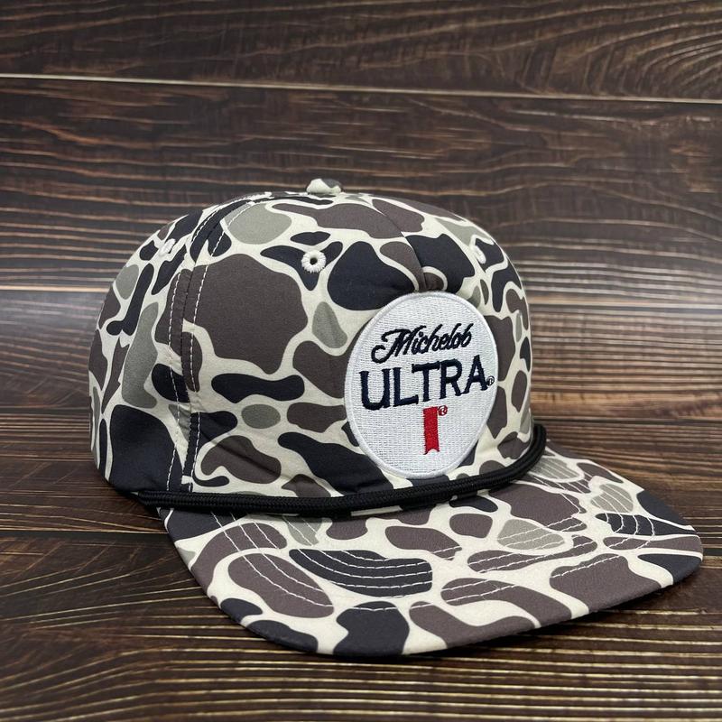 Michelob Ultra Camo Hat - Embroidered Snapback for Duck Hunting, Fishing, Outdoor Hat