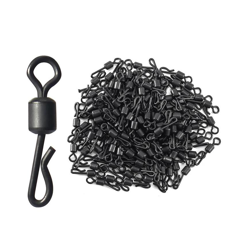 Fishing Swivel Snap, 50pcs set Quick Release Swivel, Professional Fishing Gear Accessories for Fishing Enthusiasts, Flyfishing, Solocamping, Picnicaesthetic,  Fishing Gear and Equipment