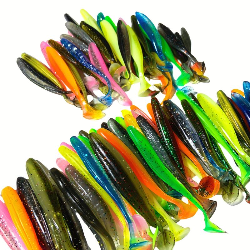 Soft Fishing Lures, Bionic T-tail Swimbaits, Bass Pike Fishing Tackles, Outdoor Fishing Accessories