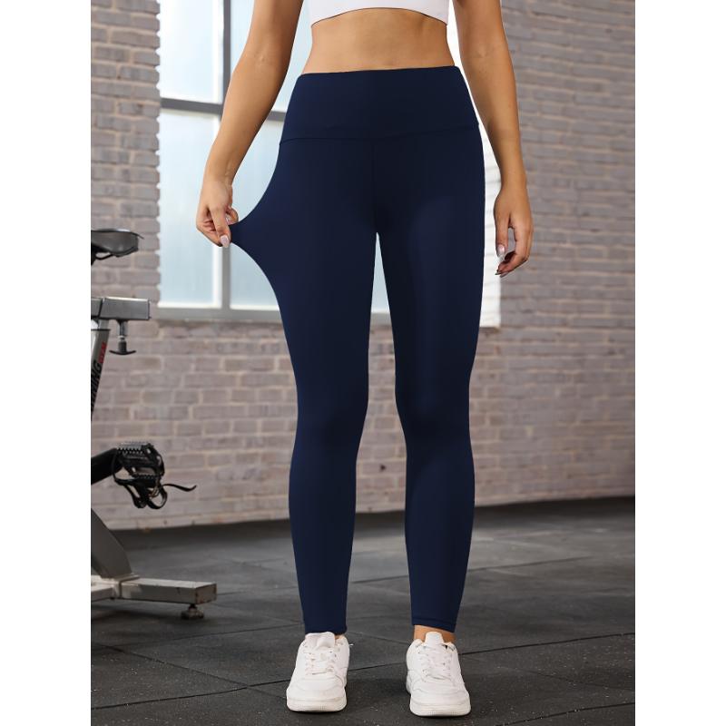 Super Soft Leggings For Women, High Waisted Tummy Control No See Through Workout Yoga Running Tights, Women's Activewear For Fall & Winter