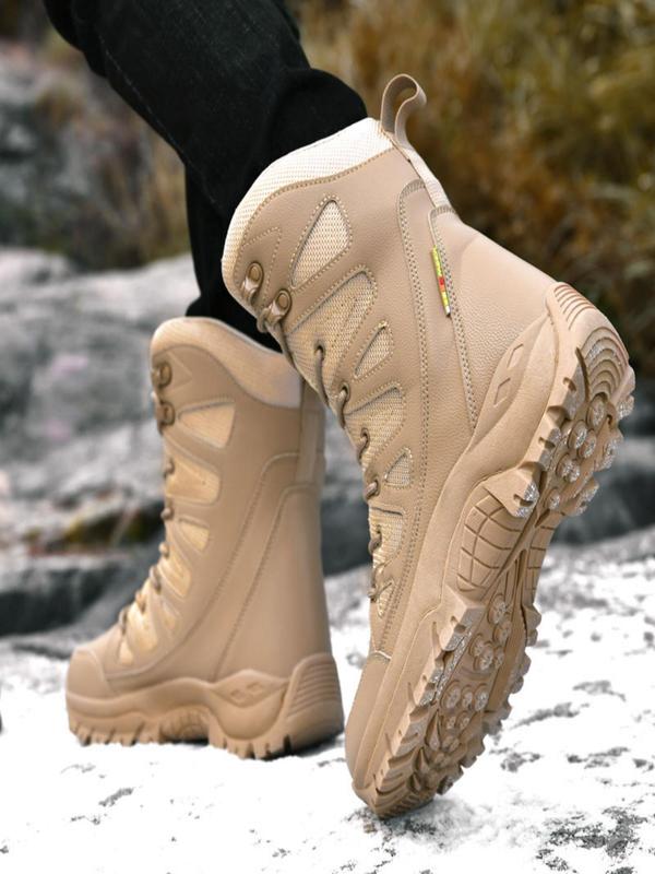 Men's Outdoor Hiking Boots, Casual Sporty Warm Snow Boots for Fall & Winter, Men's Hiking Shoes, Male Sports Shoes for Outdoor Activities, Shoes for Men