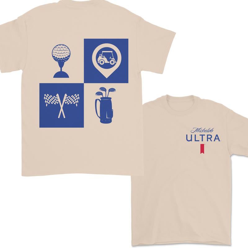 Michelob ULTRA Vintage logo Golf Course T-Shirt, Full Color, 2 Side T-Shirt, Unisex T-Shirt, For Men, For Women