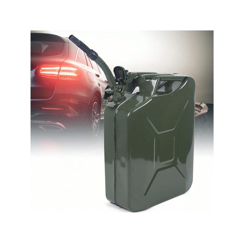 Rainaut Rainaut 5 Gal 20L Gas Gasoline Can Steel Fuel Tank Emergency Backup Green