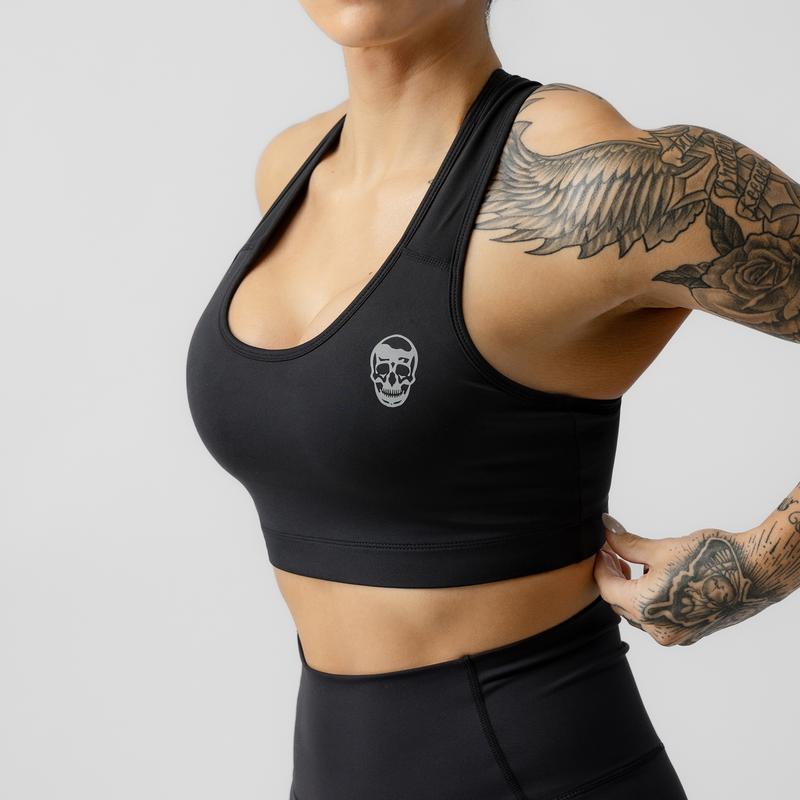 Gymreapers Quick-Drying Performance Bra with Sweat-Wicking Technology, Racerback Design and Removable Cups for Women, Medium to High Support