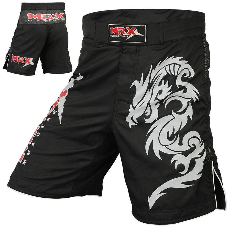 MRX MMA Fighting Shorts for Men - Grappling Fight Short 1102 - Stretch Taslan Fabric - Slim Fit - All Season Sports Clothing