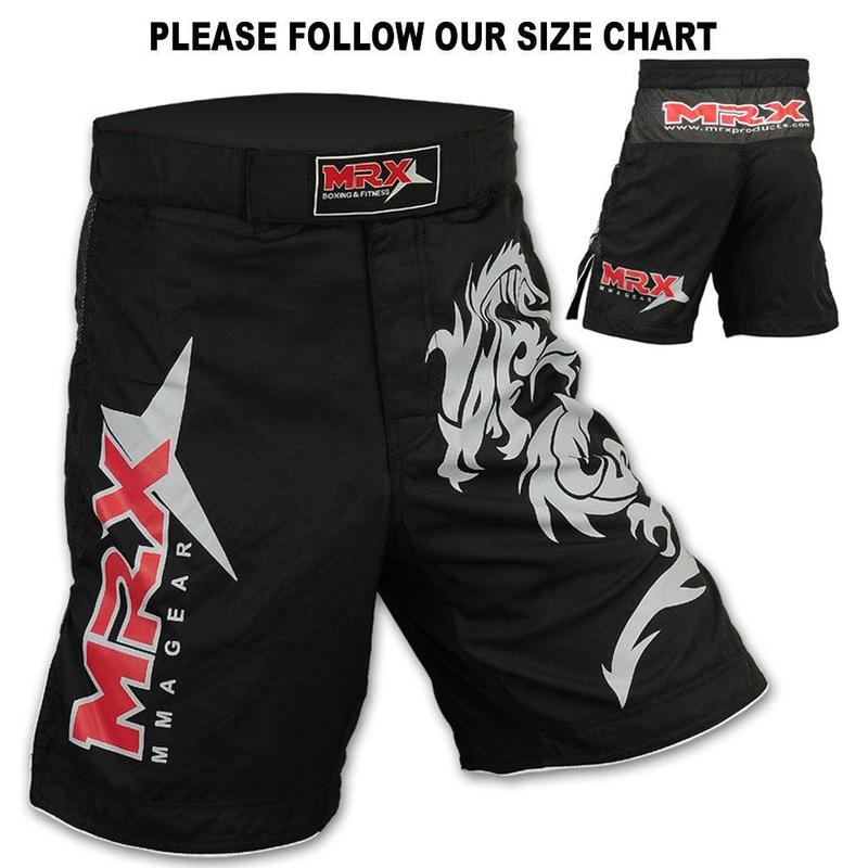 MRX MMA Fighting Shorts for Men - Grappling Fight Short 1102 - Stretch Taslan Fabric - Slim Fit - All Season Sports Clothing