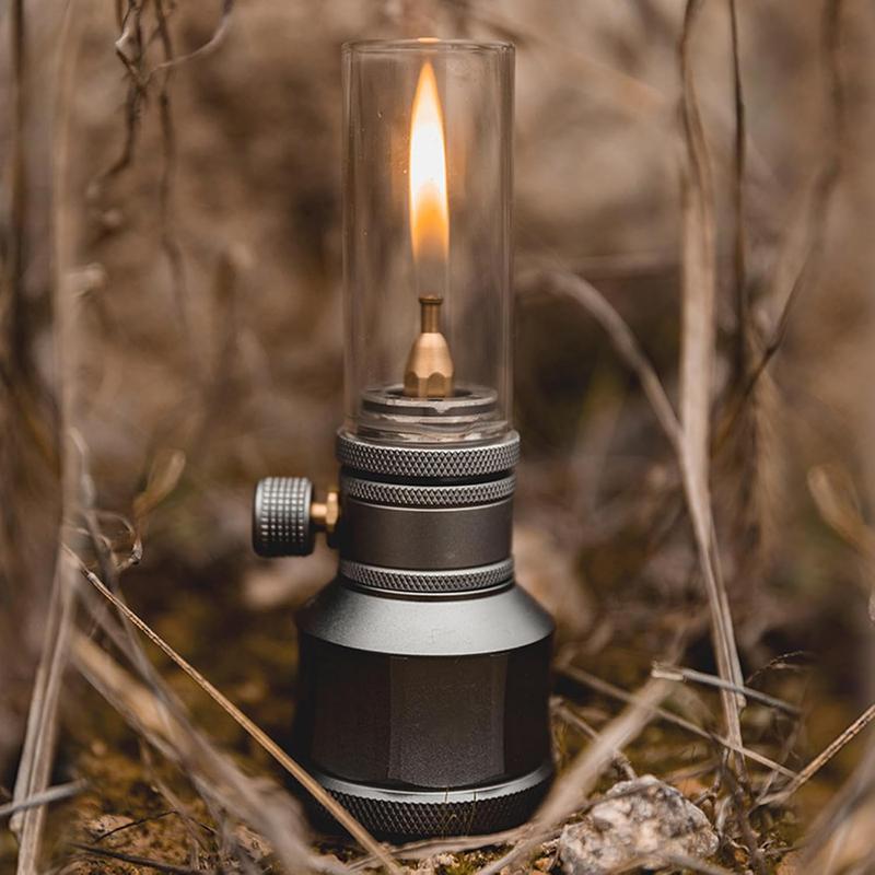 Refillable Gas Lantern Retro Candle Light, Portable Camping Gas Lamp, Gas lamp candle holder outdoor camping atmosphere lamp night candle lamp, Camping Lights Outdoor Emergency Essential