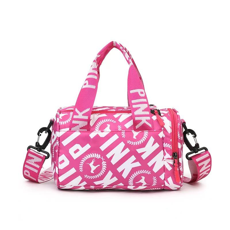 Women's Pink Nylon Tote Bag for Fitness,Fitness Shoulder Bag - Mini Small Size