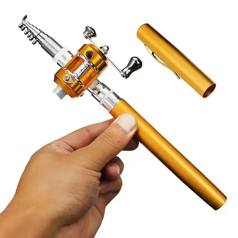 1 1.2 1.4 1.6M Portable Pocket Telescopic Mini Fishing Pole Pen Shape Folded Fishing Rod Without Reel Wheel