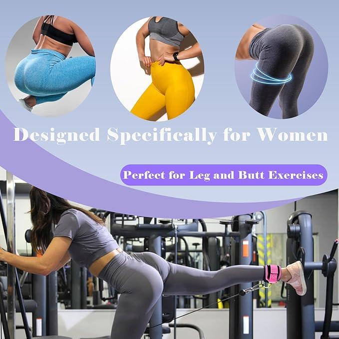 Ankle Resistance Bands with Cuffs, Glutes Workout Equipment,Ankle Bands for Working Out, Butt Exercise for Women Legs and Glutes