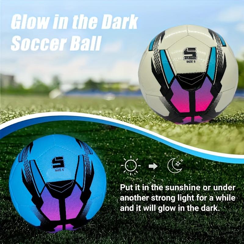 5 Luminous Professional Soccer Ball - Balls for Competition and Training - High-Quality PU Leather, Standard Size, Bright Illumination for Enhanced Visibility, Durable and Long-Lasting