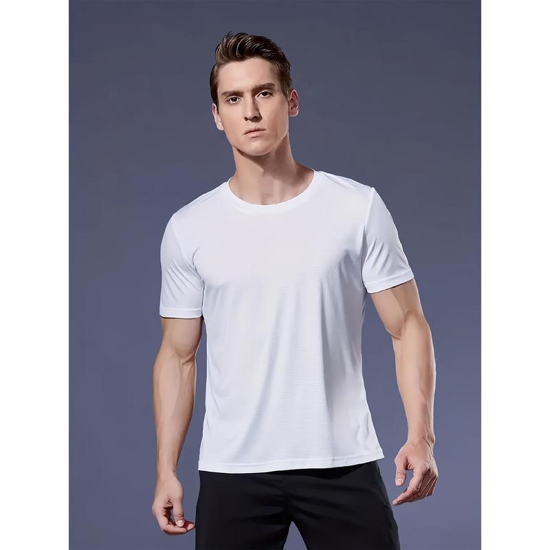 7pcs Men's Quick-Dry Athletic T-Shirts - Breathable, Moisture-Wicking Crew Neck Tees for Gym, Running & Outdoor Activities - Available in Navy, Army Green, Burgundy, Khaki, Black, White, Gray