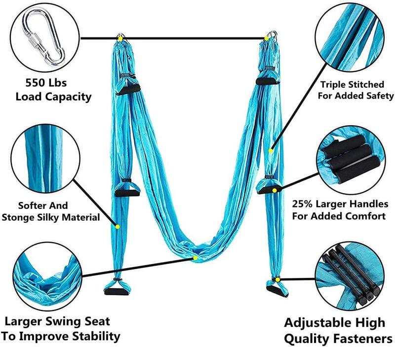 Aerial Yoga Swing Set,Ultra  Yoga Hammock Trapeze Extension,Antigravity Ceiling Hanging Yoga Sling Inversion Exercises