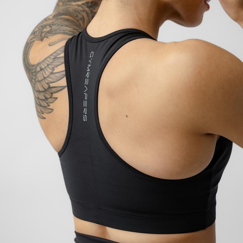 Gymreapers Quick-Drying Performance Bra with Sweat-Wicking Technology, Racerback Design and Removable Cups for Women, Medium to High Support