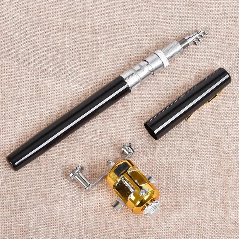 1 1.2 1.4 1.6M Portable Pocket Telescopic Mini Fishing Pole Pen Shape Folded Fishing Rod Without Reel Wheel