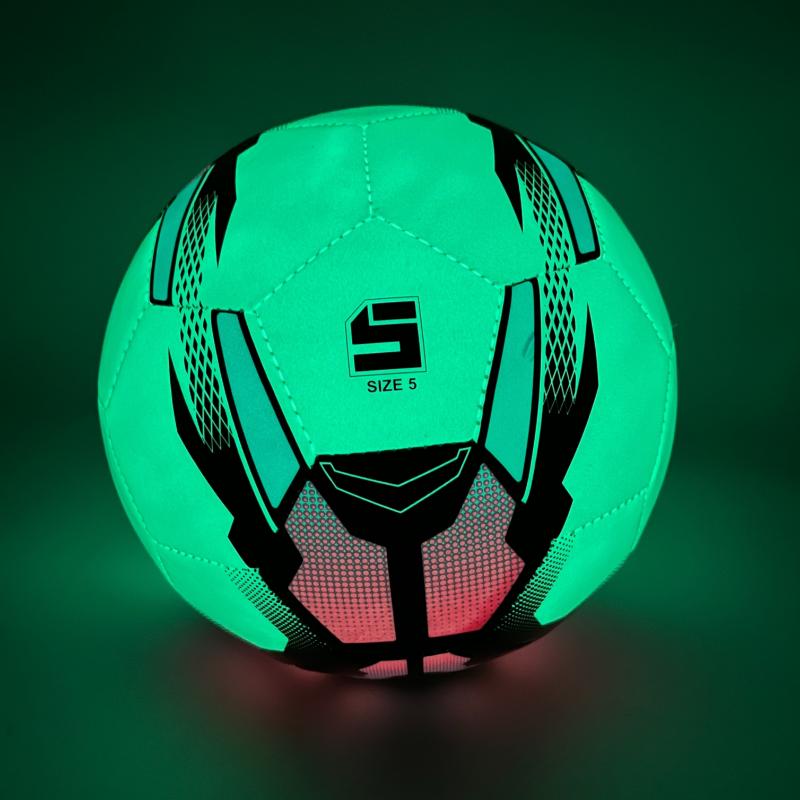 5 Luminous Professional Soccer Ball - Balls for Competition and Training - High-Quality PU Leather, Standard Size, Bright Illumination for Enhanced Visibility, Durable and Long-Lasting