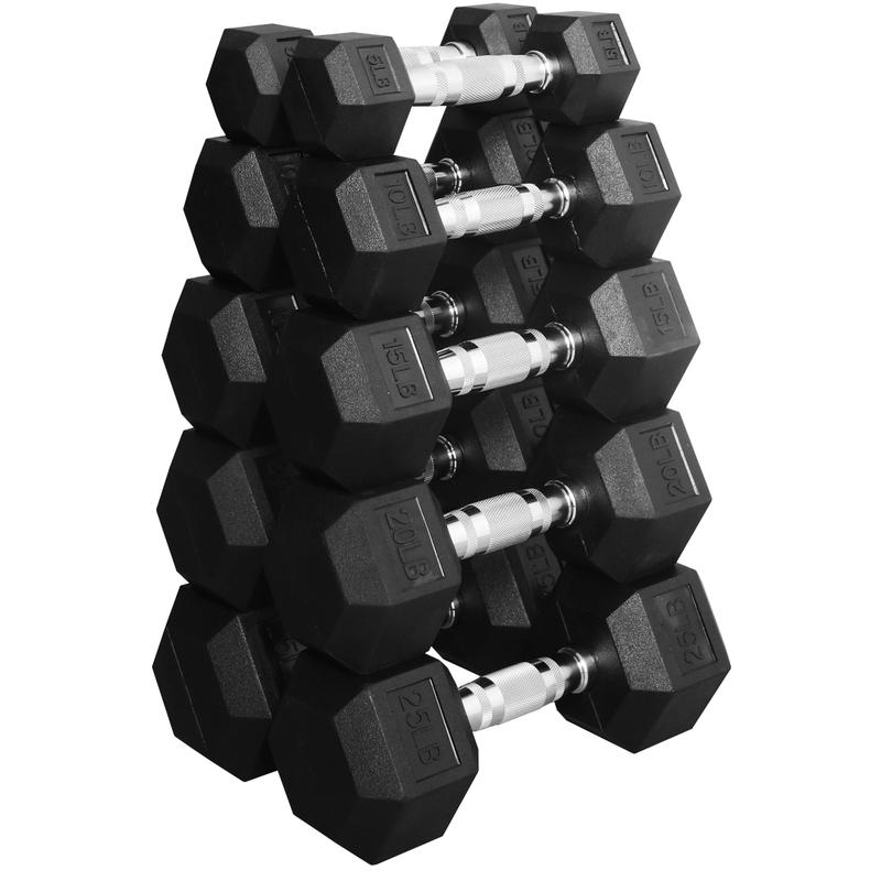 150 LB Dumbbell Set, Pair of 5, 10, 15, 20, 25 LBs, Multiple Packages