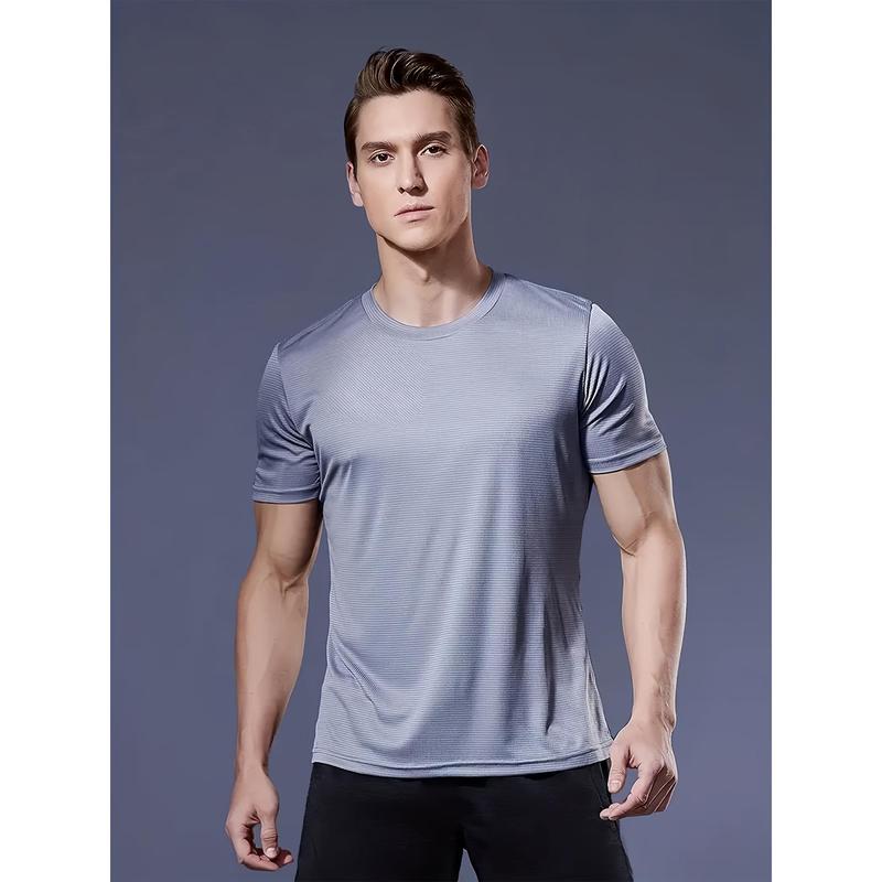 7pcs Men's Quick-Dry Athletic T-Shirts - Breathable, Moisture-Wicking Crew Neck Tees for Gym, Running & Outdoor Activities - Available in Navy, Army Green, Burgundy, Khaki, Black, White, Gray