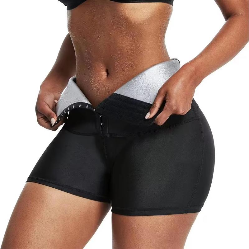 Women's High Waist Abdomen Control Sauna Suit Sweat Shorts Leggings for Body Fitness