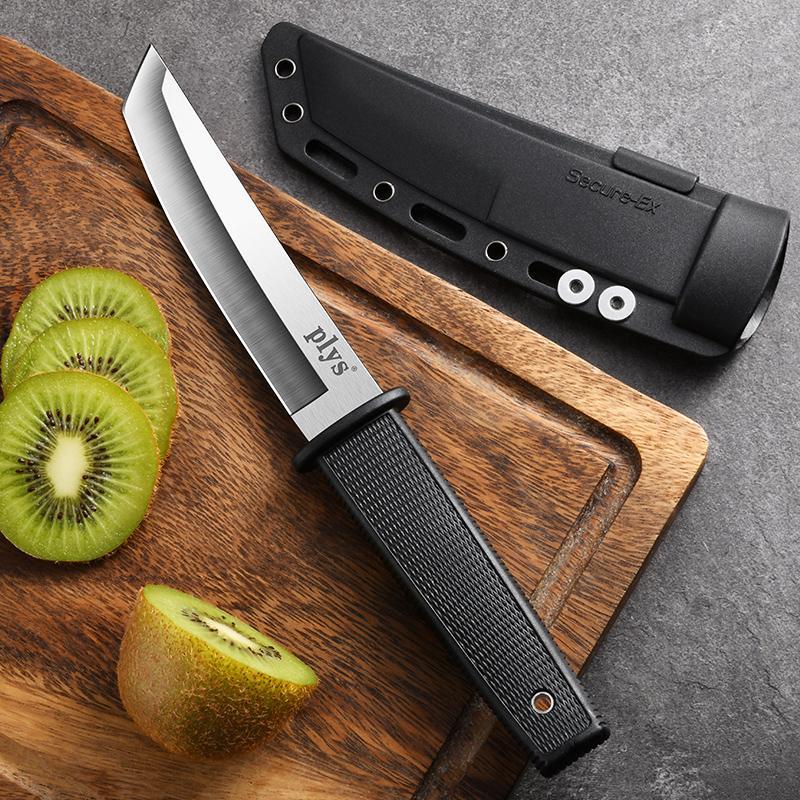 Portable Fruit Knife with Sheath, 1 Count Multifunctional Knife for Camping & Barbecue, Kitchen Knife for Home and Outdoor, Kitchen Accessories