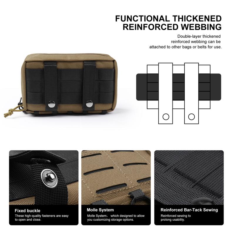 Mardingtop Molle Military ﻿Tactical Utility Pouch, Outdoor Emergency Medical Bag, Molle Vest Accessory Pouch, EDC Tool Pouch Bag for Emergency Supplies and Outdoor Survival Gear tactical gear