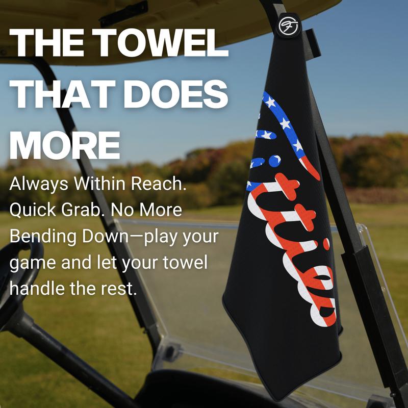 Fore Show Titties Magnetic Golf Towel Waffle Microfiber with Magnet for Golf Bags, Carts & Clubs - 24” x 16” Magnetic Golf Towel for Men Cool Golf Accessory Golf Towel Magnet