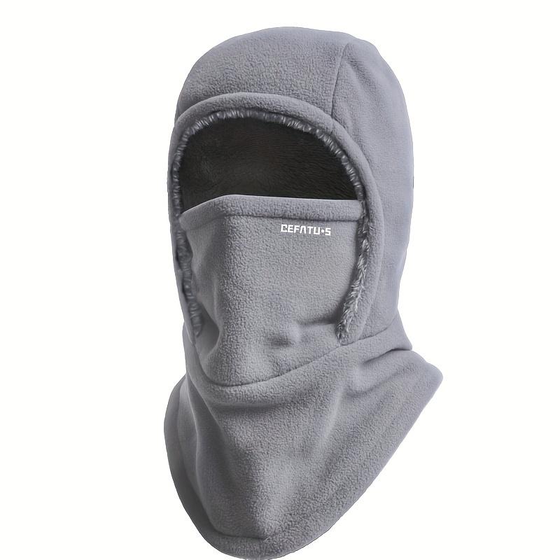 Keep warm 1pc DEFATU·S Winter Balaclava Face Mask with Integrated Neck Warmer and Ear Protection, Thickened Windproof Outdoor Headwear for Cycling, Running, Skiing, Fishing, Suitable for Men and Women, Machine Washable, Polyester Fiber, Bla