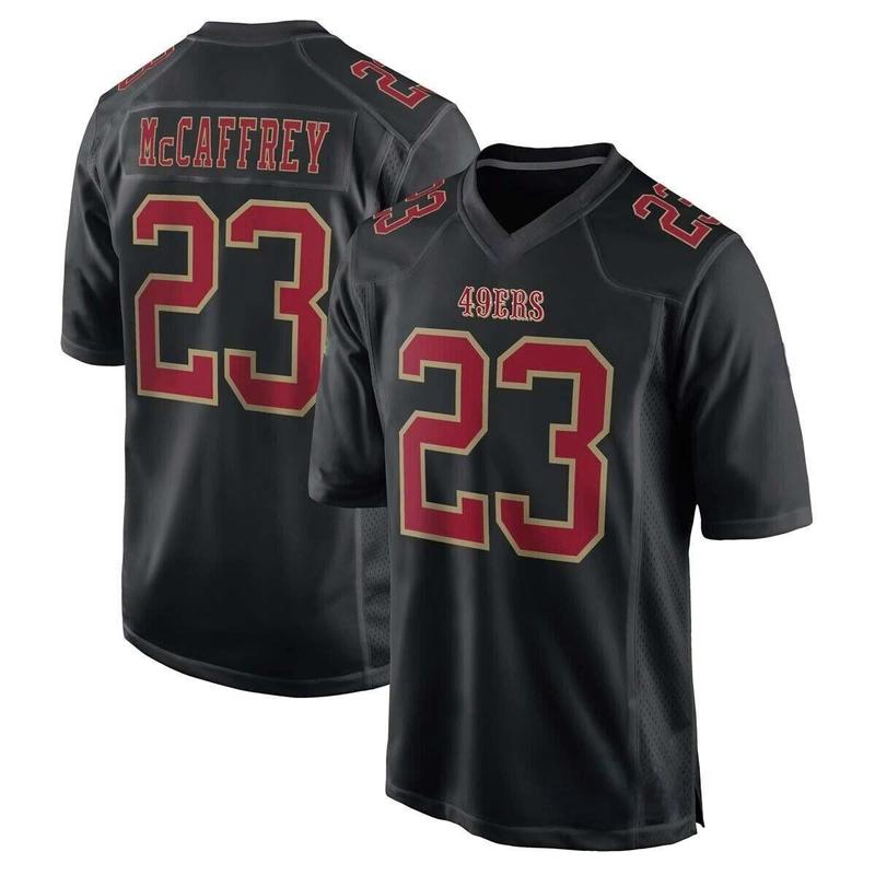 49ers Christian McCaffrey #23 Black, summer vibes, gift for boyfriend, march outfit, football shirt number, gift for fan