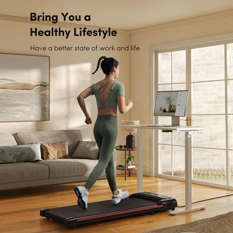 Under Desk Treadmill, Walking Pad 2 in 1 for Home Office, Portable Walking Pad Treadmill with Remote Control, LED Display