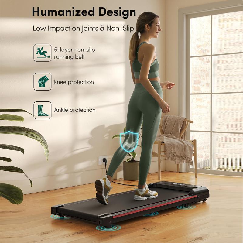 Under Desk Treadmill, Walking Pad 2 in 1 for Home Office, Portable Walking Pad Treadmill with Remote Control, LED Display