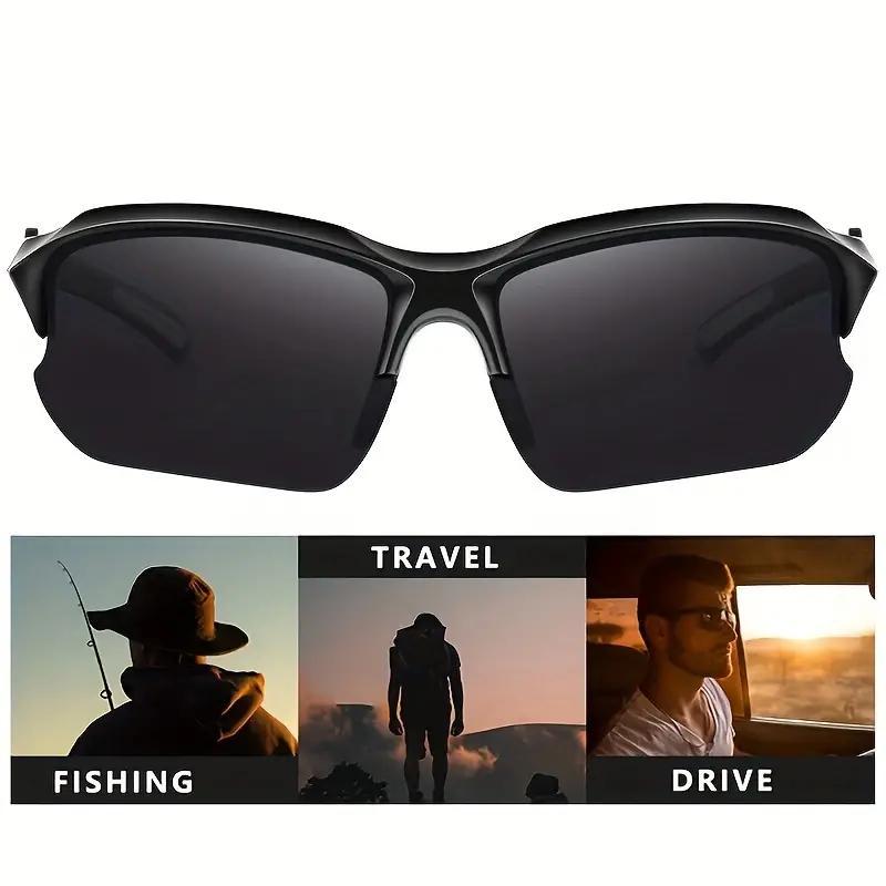 Unisex Sporty Polarized Sunglasses, 1 Pair Windproof Sunglasses for Running, Fishing, Golf and Driving, Outdoor Sports Accessories