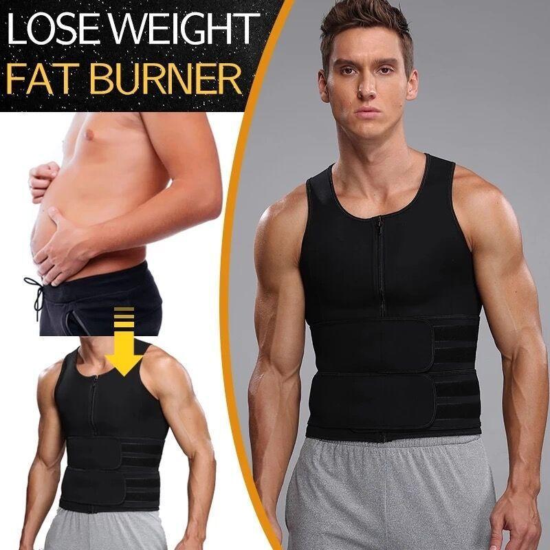 Men's Sports Body Shapewear, Neoprene Girdle Belly Tank Top, Burst Sweat Fitness Corset, Sports & Outdoor Accessories