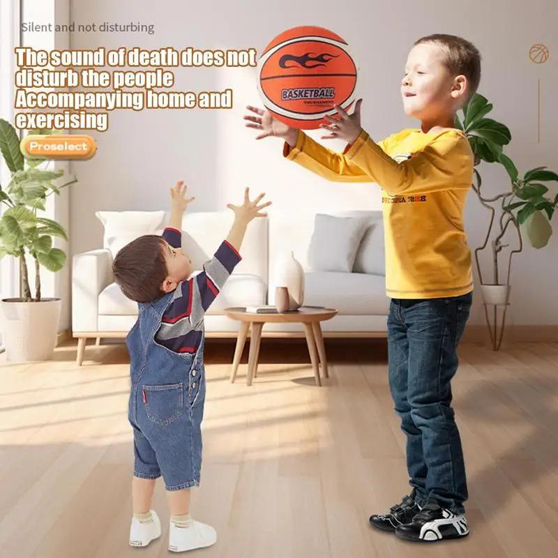 Basketball PU Silent Basketball 21 24cm Indoor Mute Basketball Training Ball Highly Elastic Practice Ball for Quiet Dribbling