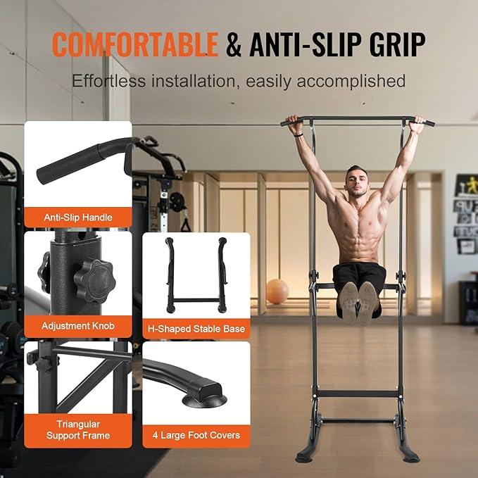 Power Tower Workout Dip Station Pull Up Bar, Dipbar,Height Adjustable Multi-Function Dip Stand for Home Gym  Strength Training Exercise Equipment,Smith Machine,Portable home Gym System