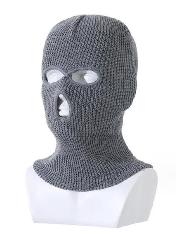 Cozy Solid Color Minimalist Ski Masks, Trendy Warm Comfy Ski Masks Suitable for Street, Outdoor Sports, Skiing, All-match Accessories for Fall & Winter for Men & Women